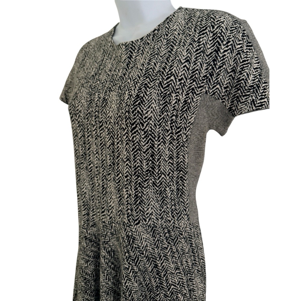Stella McCartney Dress 46 Wool Blend Textured Knit Asymmetrical Hem Minimalist - Picture 6 of 16